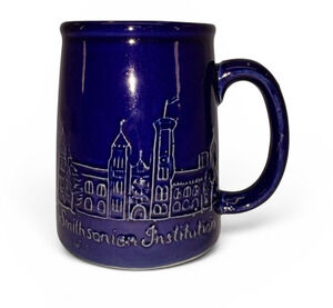 Vintage Bennington Potters Smithsonian Institution Castle Cobalt Blue Stoneware